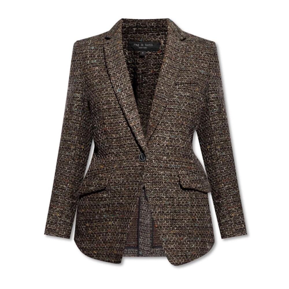 RAG & BONE Sz 4 MARGOT LINTON WOOL BOYFRIEND BLAZER JACKET Pockets Classic EUC - Picture 6 of 15